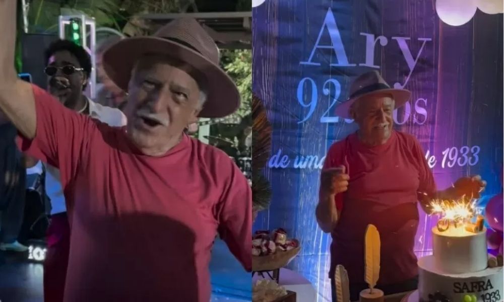 Ary Fontoura faz festa antecipada para comemorar 92 anos 