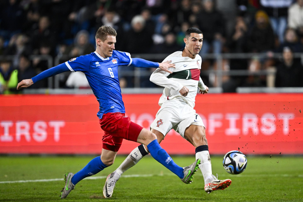 Eliminatórias da Euro: Cristiano Ronaldo marca, Portugal vence Liechtenstein e segue 100% de aproveitamento