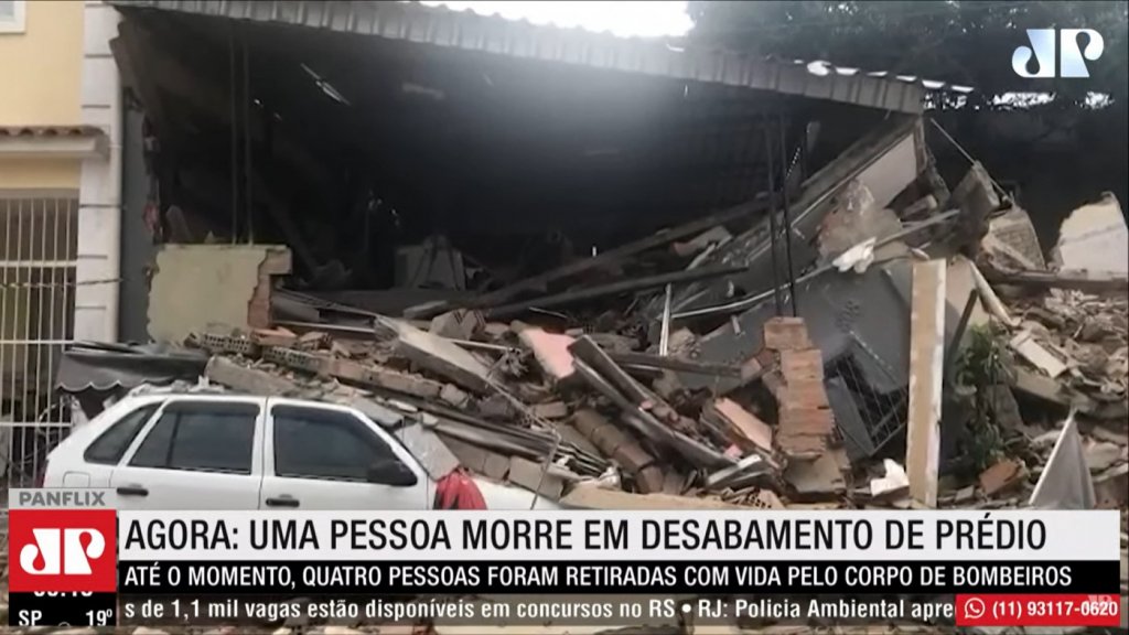Desabamento de prédio de 3 andares deixa pelo menos um morto em Nilópolis, no RJ
