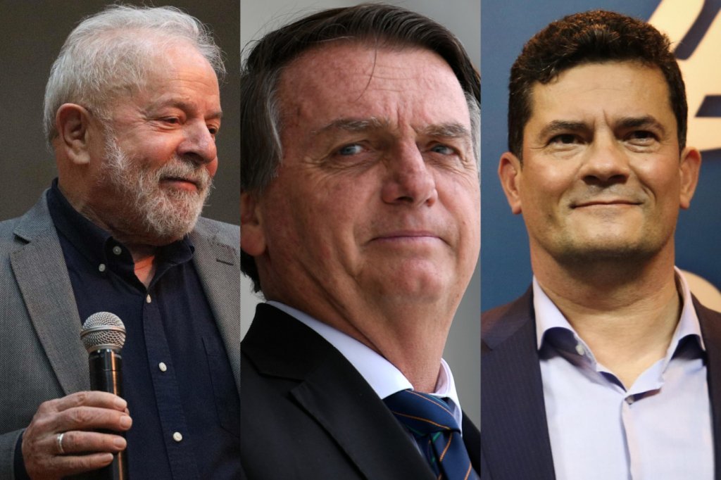 Lula chega a 48% no primeiro turno contra 22% de Bolsonaro, diz Datafolha; Moro encabeça terceira via