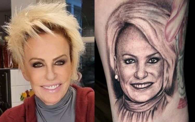 Fã tatua rosto de Ana Maria Braga e apresentadora aprova: ‘Ela amou a homenagem’