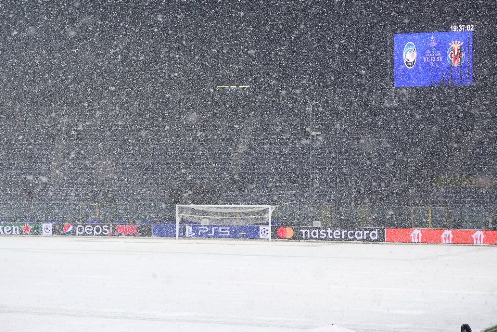 Liga dos Campeões: Uefa adia Atalanta x Villarreal por causa da neve