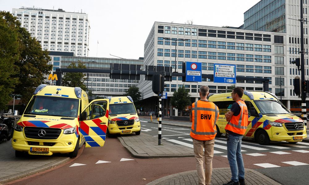 Atirador abre fogo em hospital universitário em Roterdã, ataca casa ao lado e deixa três mortos