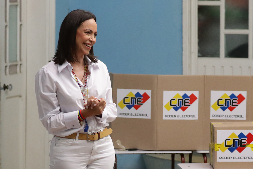 María Corina Machado diz que comparecimento às urnas na Venezuela é ‘apoteótico’