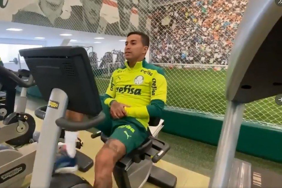 Dudu retorna ao Palmeiras, treina na Academia de Futebol e aguarda negociação com a Fifa