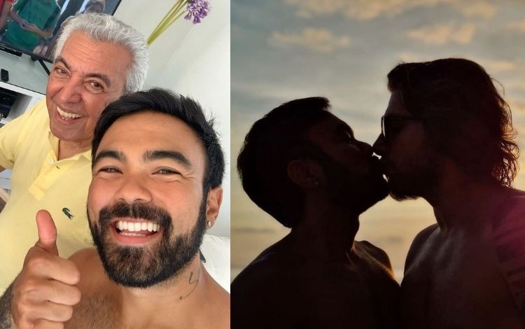 Filho de Mauricio de Sousa rebate seguidora que criticou foto dele beijando o marido