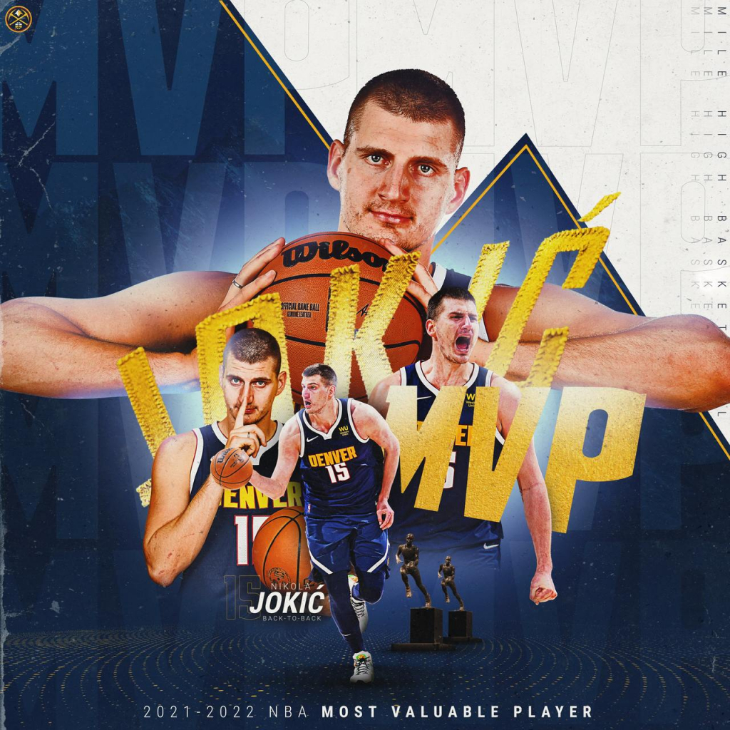 Pelo segundo ano consecutivo, Nikola Jokic é eleito MVP da temporada regular da NBA
