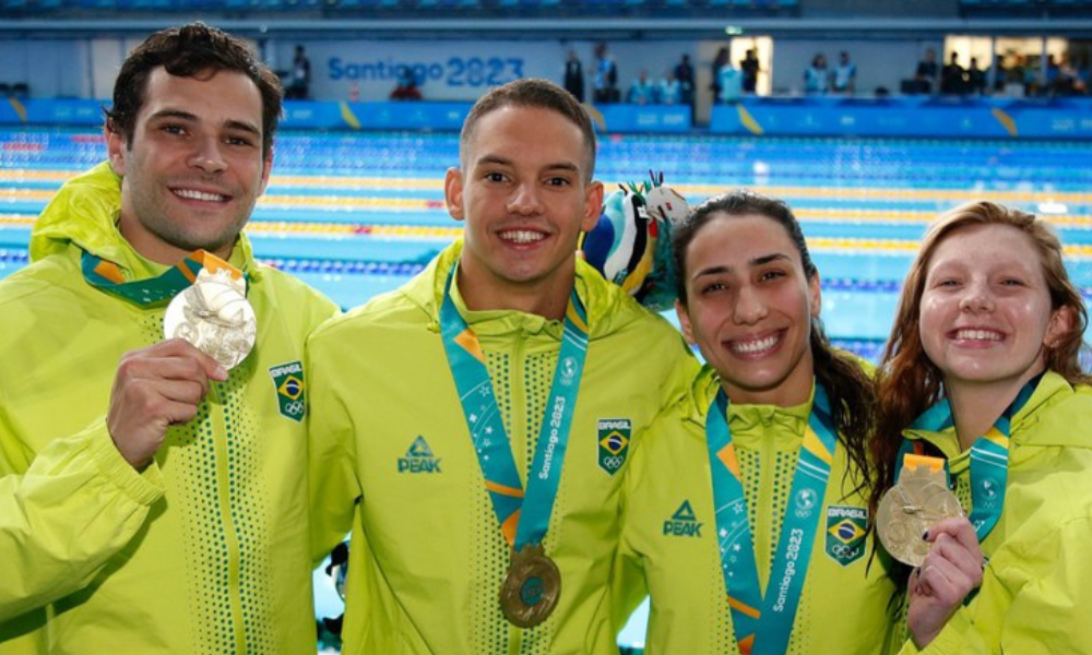 Recorde na natação, ouro no skate e prata na ginástica; Brasil chega a 24 medalhas nos Jogos Pan-Americanos