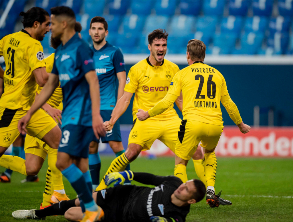 Jovem do Borussia Dortmund bate recorde da Champions em vitória contra o Zenit