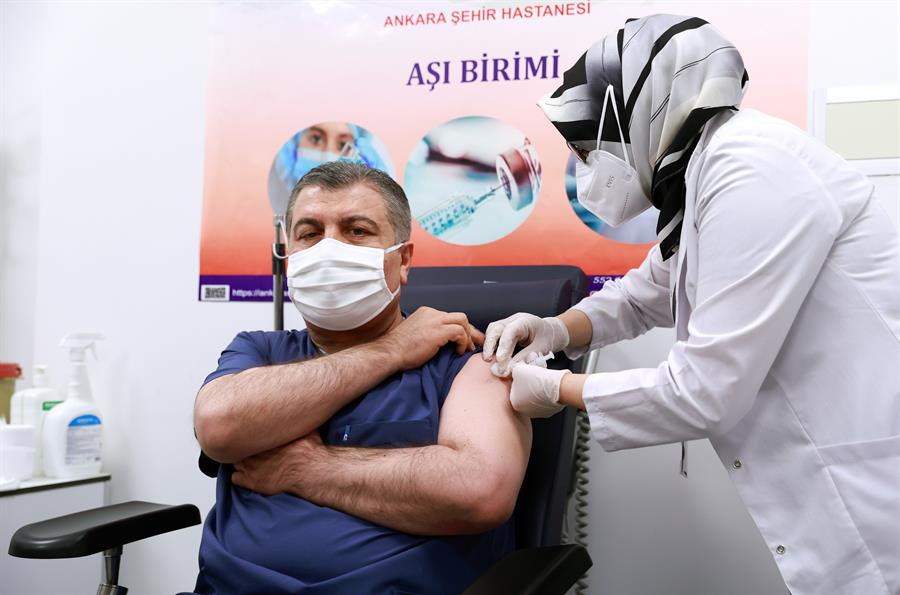 Turquia iniciará vacinação com a CoronaVac nesta quinta-feira