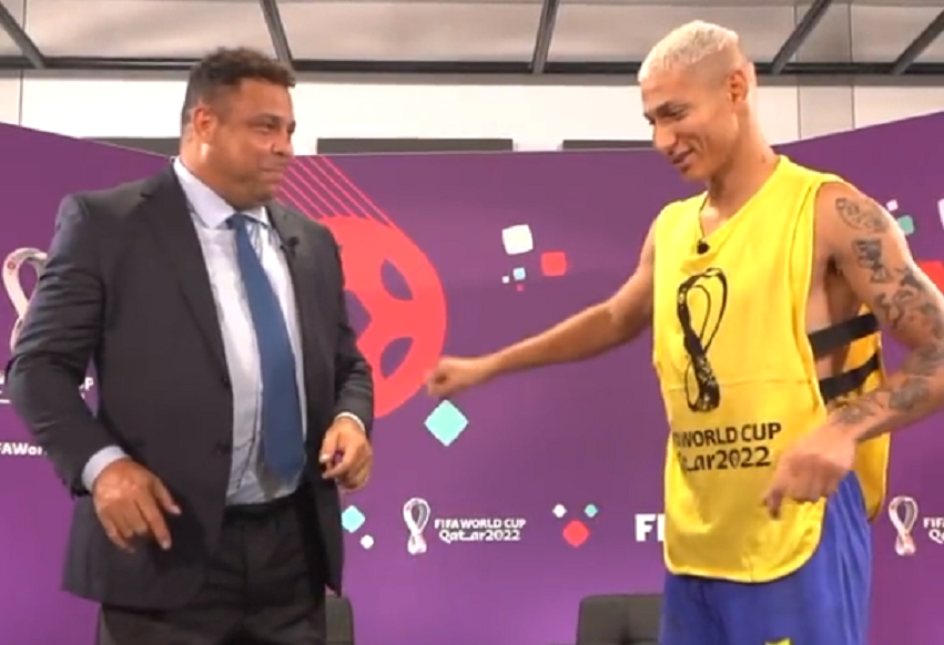 Churrasco de ouro, ‘dança do pombo’ e escudo dos brasileiros: Ronaldo Fenômeno vira atração no Catar
