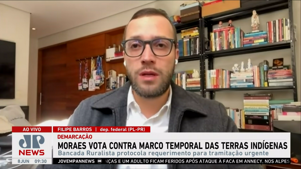 ‘STF atropela as prerrogativas do Congresso’, diz Filipe Barros sobre julgamento do Marco Temporal