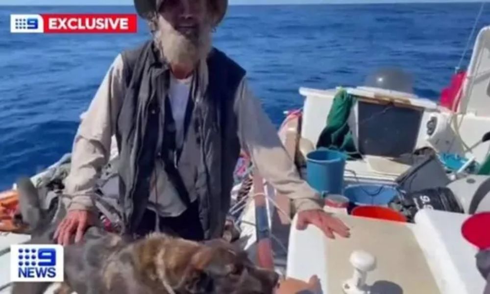 Australiano e cadela são resgatados com vida após dois meses à deriva no Pacífico; confira
