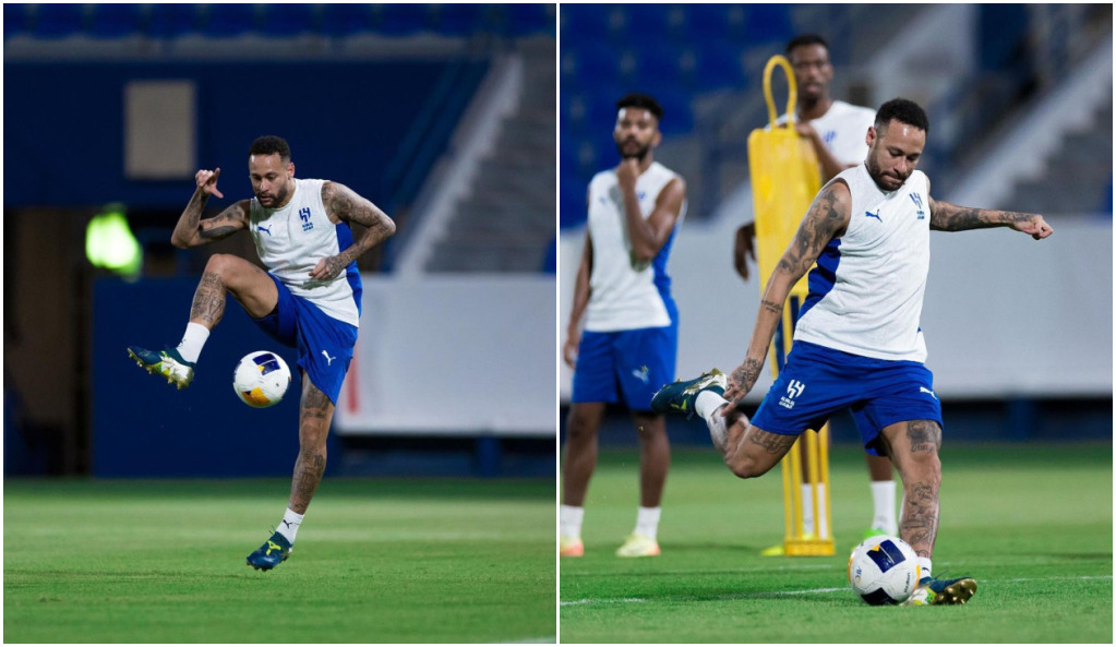 Neymar volta aos treinos com o Al-Hilal na Arábia Saudita 