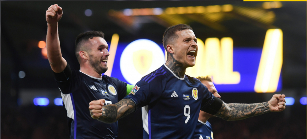 Liga das Nações: Escócia faz 3 a 0 na Ucrânia e assume liderança do Grupo 1