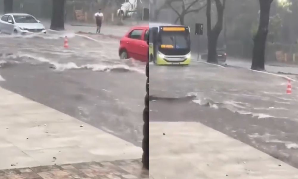 Temporal em Belo Horizonte deixa diversos bairros debaixo d’agua 