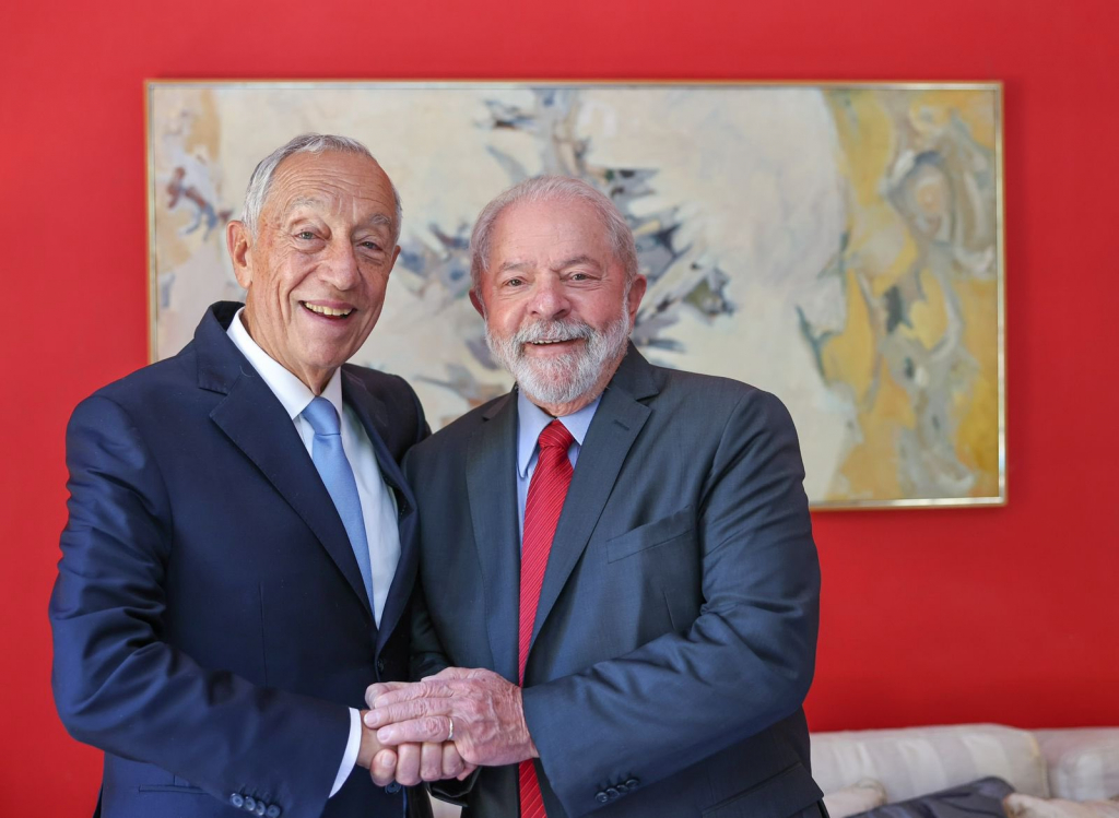 Lula discute guerra na Ucrânia e situação política da Europa com o presidente de Portugal