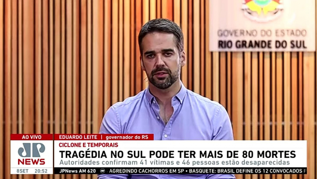 Leite vê ‘boa vontade’ do governo Lula e pede união após tragédia no RS: ‘Não podemos ser vítimas do desalento’