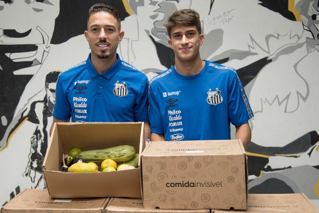 Santos lança campanha por alimentação saudável e jogadores irão doar cestas para ONGs
