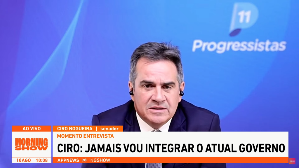 Ciro Nogueira defende filiação de Tarcísio ao Progressistas: ‘Deve ser o próximo presidente da República’
