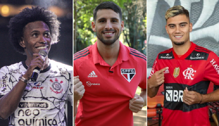 Willian, Calleri, Andreas Pereira e muito mais: veja as contratações dos clubes para o Brasileirão