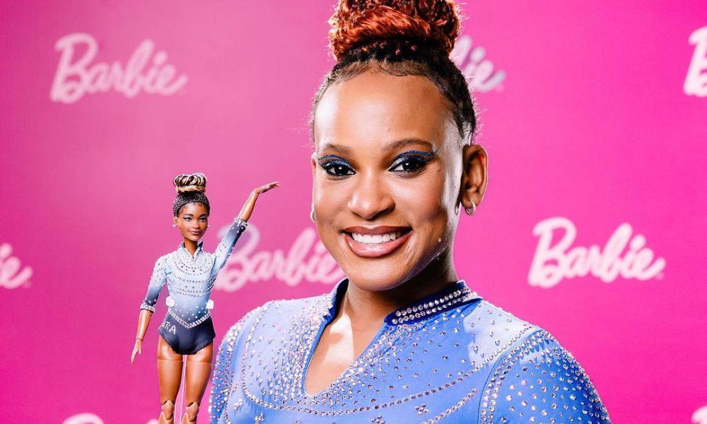 Campeã olímpica, Rebeca Andrade ganha Barbie em sua homenagem