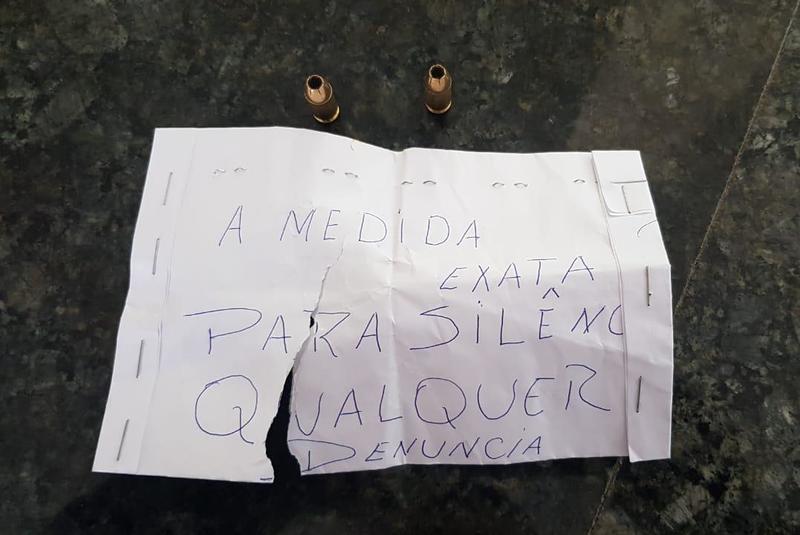 Jornalista recebe carta com balas de revólver como ameaça em Roraima