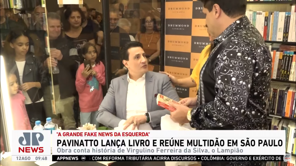 Lançamento de livro de Pavinatto sobre Lampião reúne multidão em São Paulo