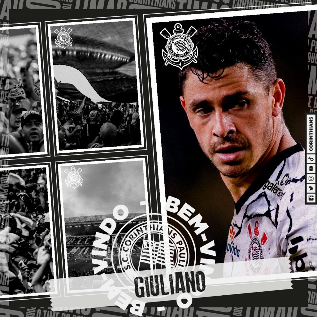 Corinthians anuncia contratação de Giuliano até o fim 2023