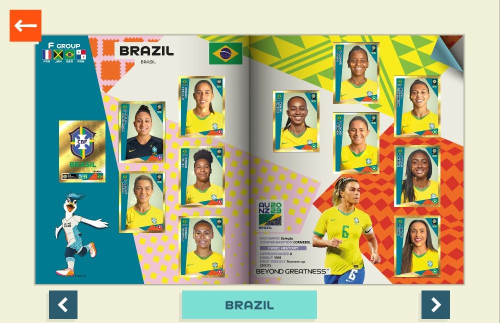 Álbum virtual da Copa do Mundo feminina faz sucesso com área para troca de figurinhas e grupo de colecionadores