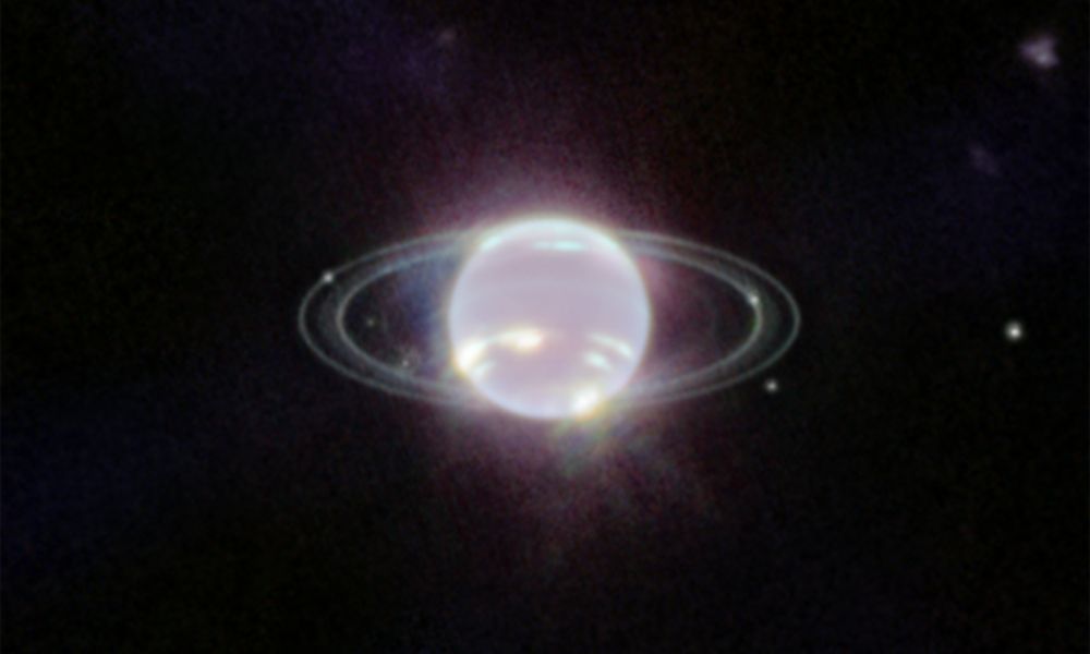 Telescópio Espacial James Webb registra as imagens mais claras dos anéis de Netuno em mais de 30 anos