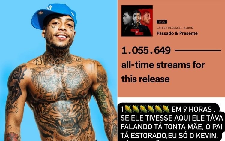 Álbum póstumo de MC Kevin ultrapassa 1 milhão de streams horas depois do lançamento