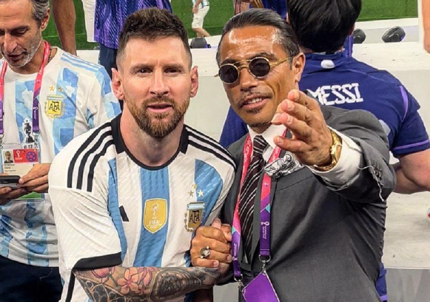 Chef do bife de ouro irrita Messi durante comemoração do título mundial; assista
