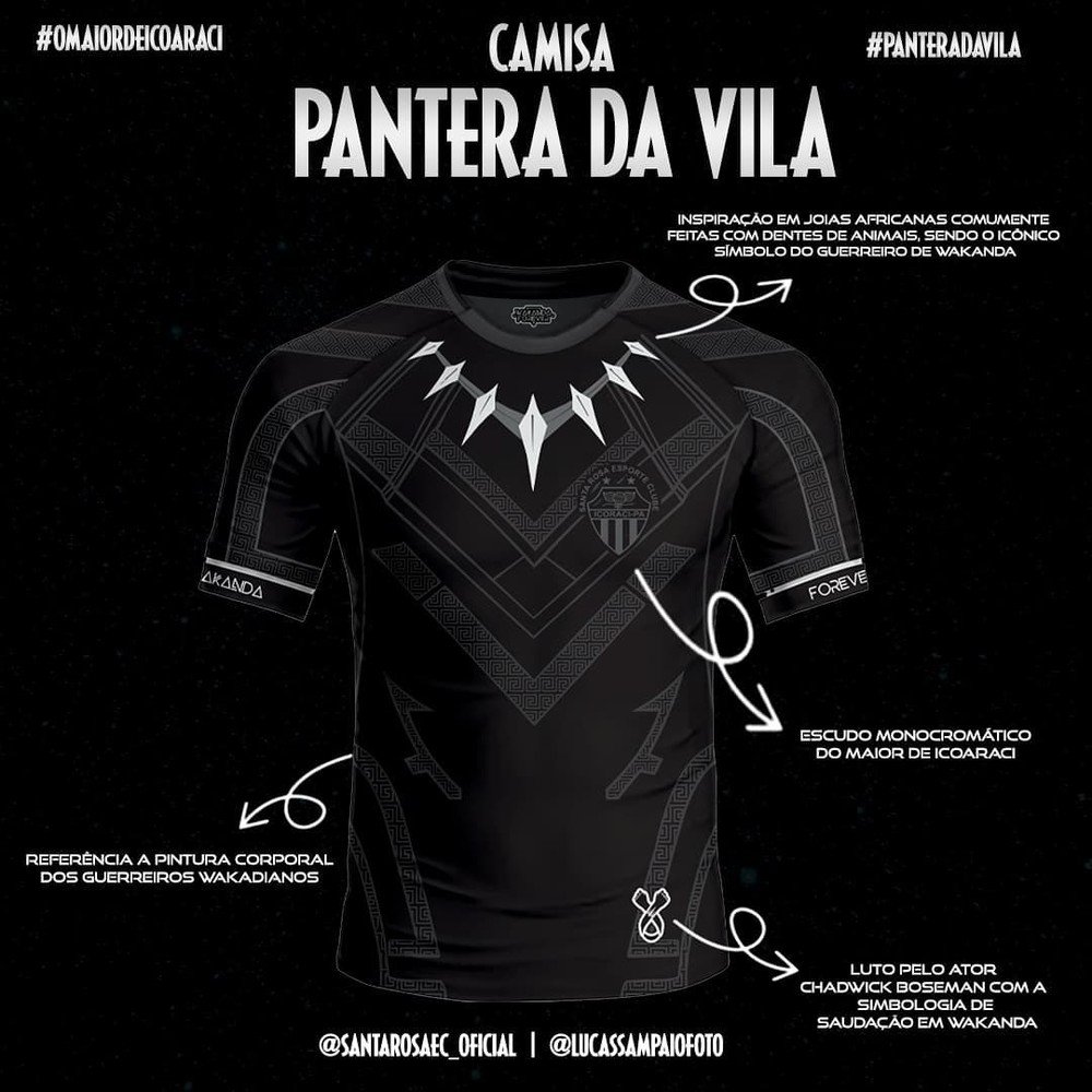 ‘Pantera da Vila’: Clube paraense lança uniforme inspirado em filme da Marvel