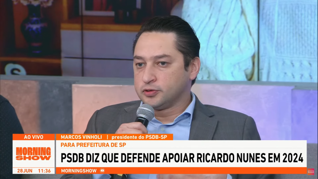 Presidente do PSDB de SP discorda de apoio a Ricardo Nunes nas eleições: ‘Partido deve buscar protagonismo’