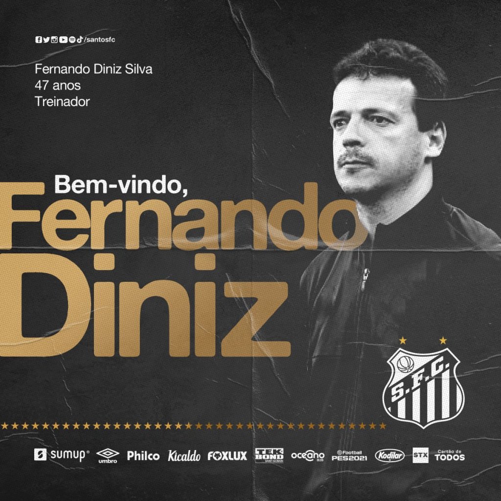 Santos oficializa contratação de Fernando Diniz e define partida de estreia do treinador