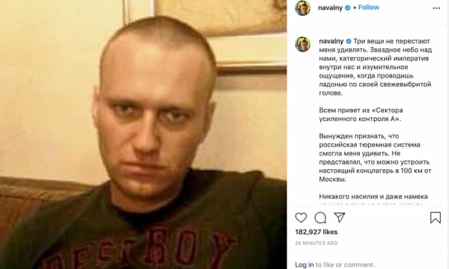 Alexei Navalny afirma estar em um ‘campo de concentração’ na Rússia